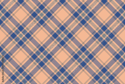 Tartan plaid background, diagonal check seamless pattern. Vector fabric texture for textile print, wrapping paper, gift card, wallpaper.