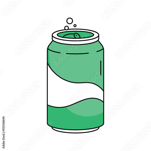 A refreshing soda can vector design, ideal for beverage, fast food,