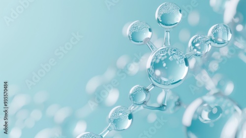 Wallpaper Mural Molecular Structure. Biochemical, pharmaceutical, beauty, medical concept Torontodigital.ca