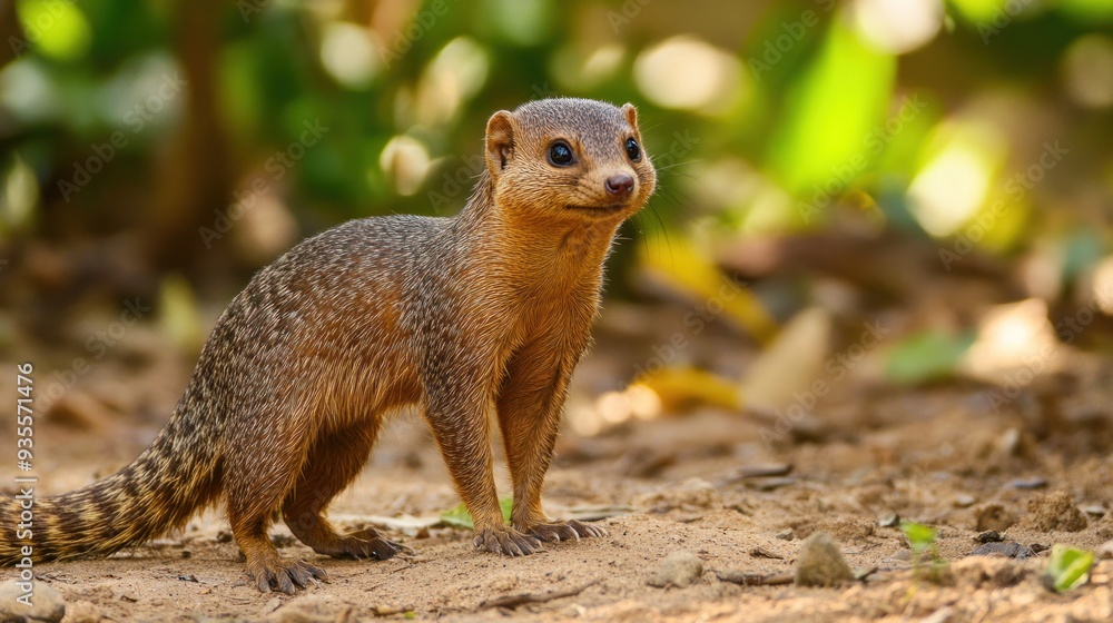 Curious Mongoose in a Tropical Setting Curious Mongoose in a Tropical Setting