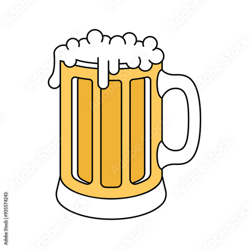 Beer mug vector design in modern style, ready to use icon
