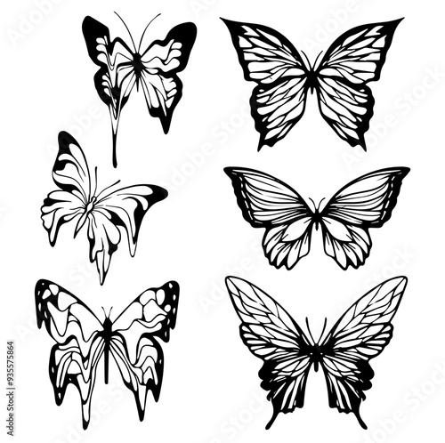 Butterflies vectors