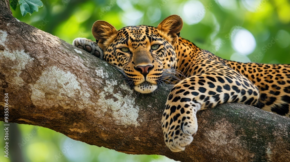 Leopard Resting on a Branch Leopard Resting on a Branch