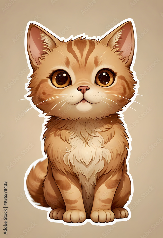 Fototapeta premium illustration of a cat