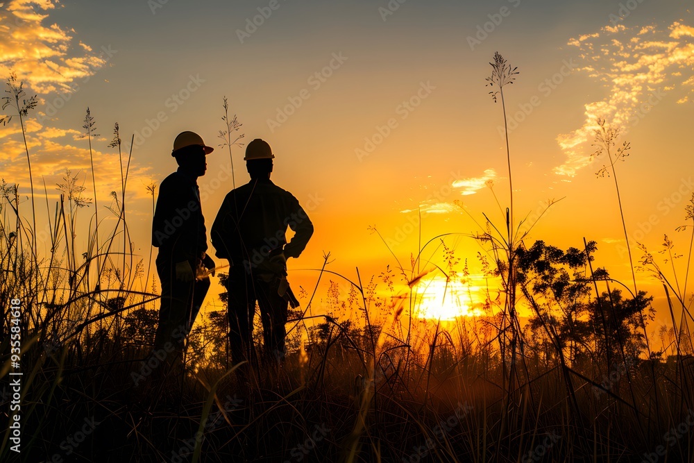 Silhouette of couple embracing at sunset, symbolizing eternal love against the backdrop of a fiery sky Silhouette of couple embracing at sunset, symbolizing eternal love against the backdrop of a fiery sky
