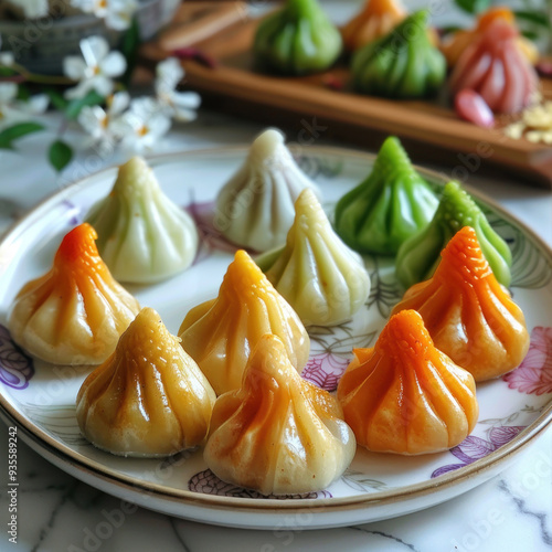 Indian sweets called modak basically made in lord ganesha festival