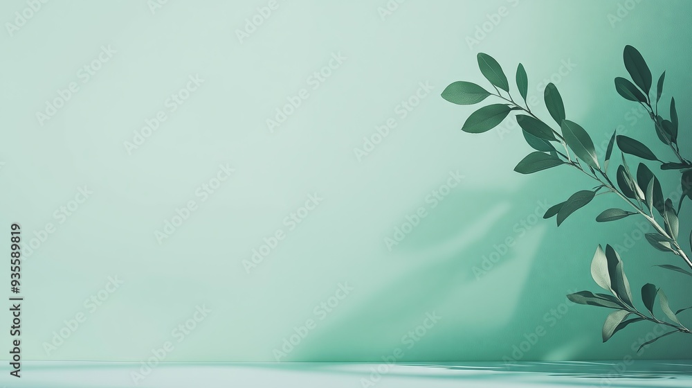 Minimalist Greenery Branch with Shadows on a Light Background
Minimalist Greenery Branch with Shadows on a Light Background