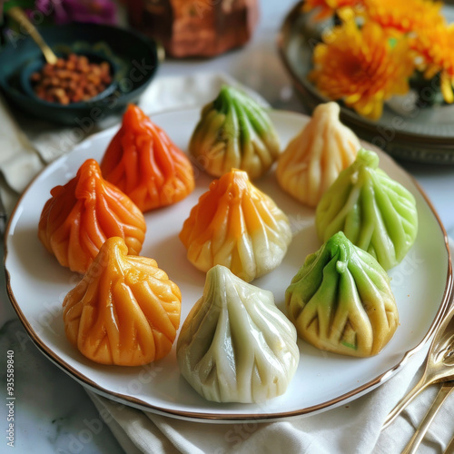 Indian sweets called modak basically made in lord ganesha festival