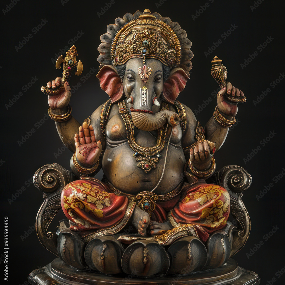 Fototapeta premium Colorful lord ganesha sculpture