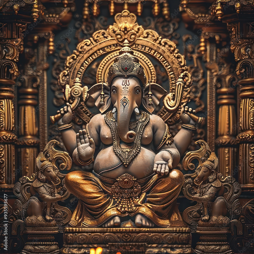 Obraz premium Colorful lord ganesha sculpture