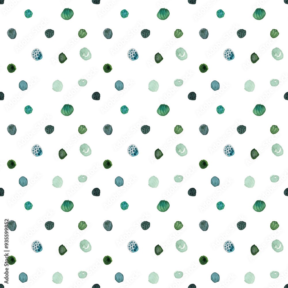 Seamless pattern with Easter motif assembled from watercolor components. Seamless pattern with Easter motif assembled from watercolor components.