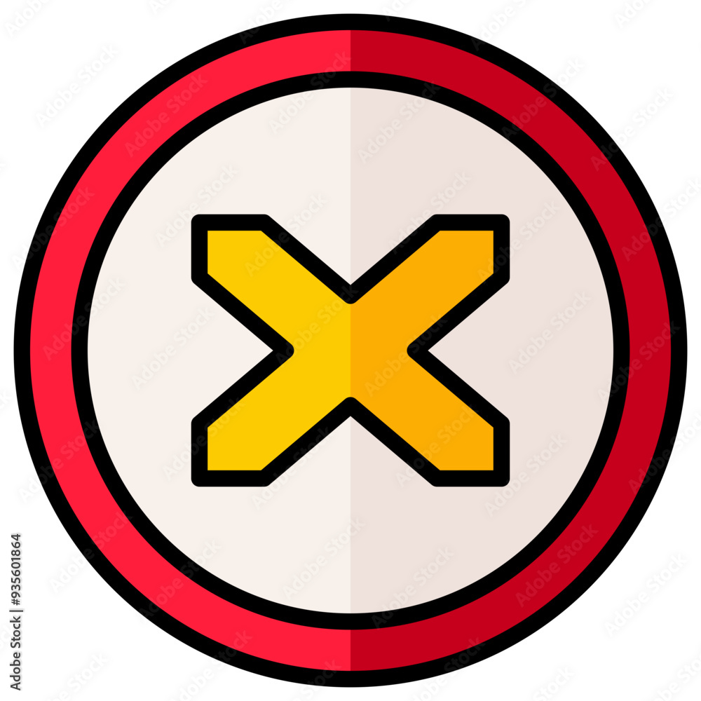 Obraz premium Level Crossing Icon