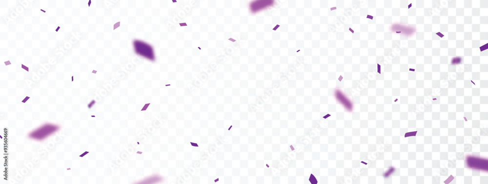 © radenmas - Purple confetti, ribbon banner, isolated on transparent background © radenmas - Purple confetti, ribbon banner, isolated on transparent background