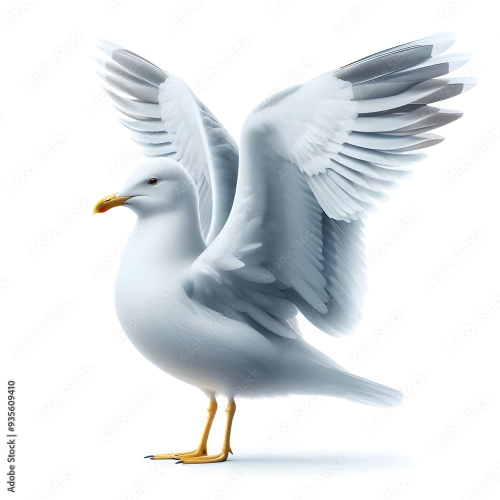 Fototapeta premium seagull isolated on white