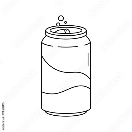 A refreshing soda can vector design, ideal for beverage, fast food,