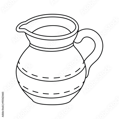 Rustic milk jug vector design, perfect for dairy, farm, and country kitchen visuals