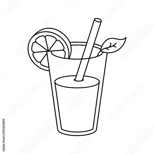 Summer drink, refreshing lemonade icon design in trendy style