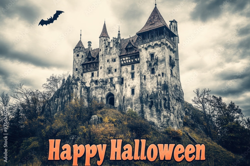 Gothic Castle Collage: Photos of a dark, foreboding castle on a hill ...