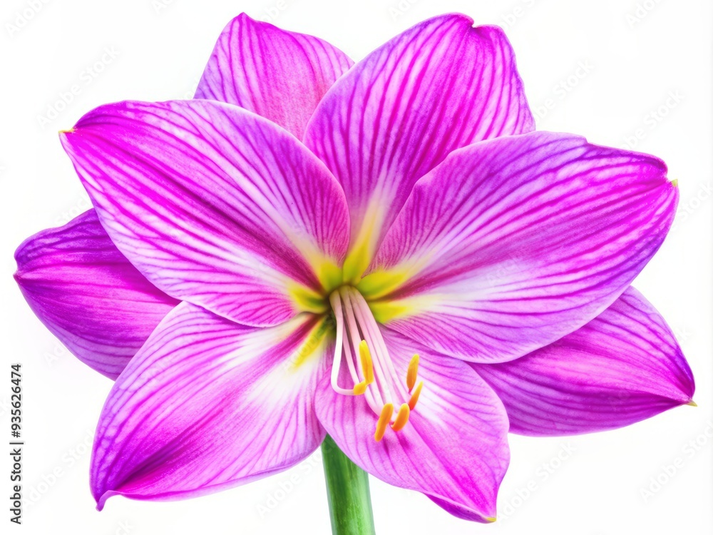 Delicate watercolor illustration of a beautiful amaryllis flower isolated on a pure white background, featuring soft petals and vibrant colors in a whimsical design. Delicate watercolor illustration of a beautiful amaryllis flower isolated on a pure white background, featuring soft petals and vibrant colors in a whimsical design.