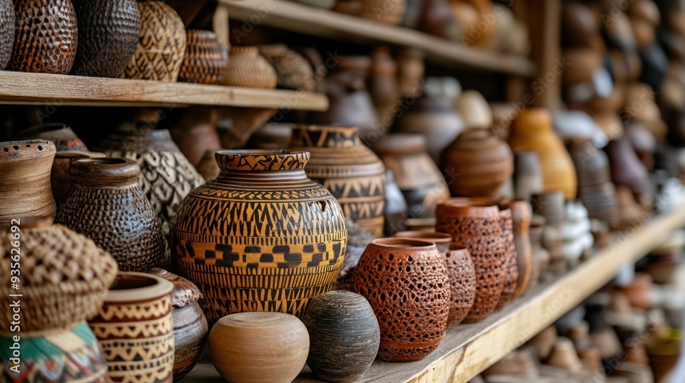 A selection of artisan products on display in a local market, each item telling a story of cultural heritage. A selection of artisan products on display in a local market, each item telling a story of cultural heritage.