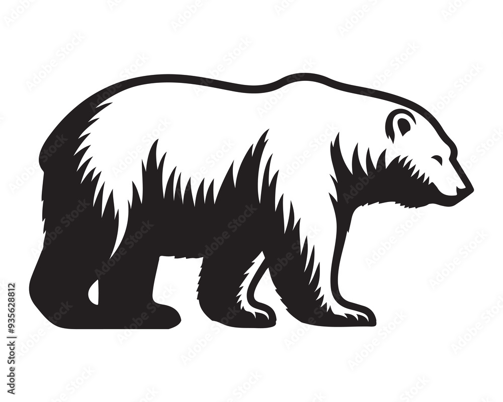 Polar bear silhouettes set, large pack of vector silhouette design, isolated white background ,Grizzly bear or polar bear silhouette flat vector icon for animal wildlife apps and websites Polar bear silhouettes set, large pack of vector silhouette design, isolated white background ,Grizzly bear or polar bear silhouette flat vector icon for animal wildlife apps and websites