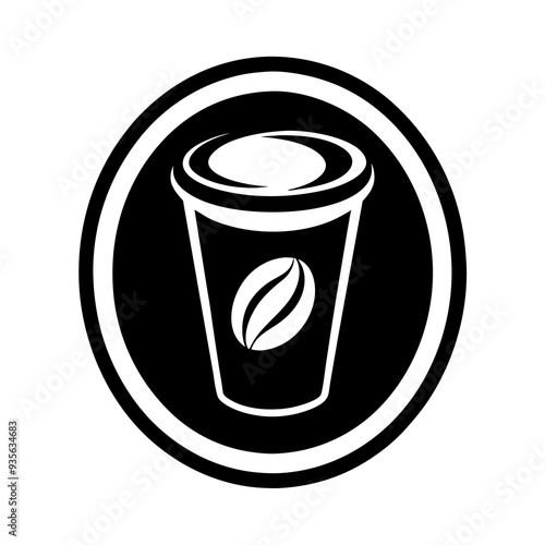 An attractive, popular, persuasive logo of a coffee cup for cafés.