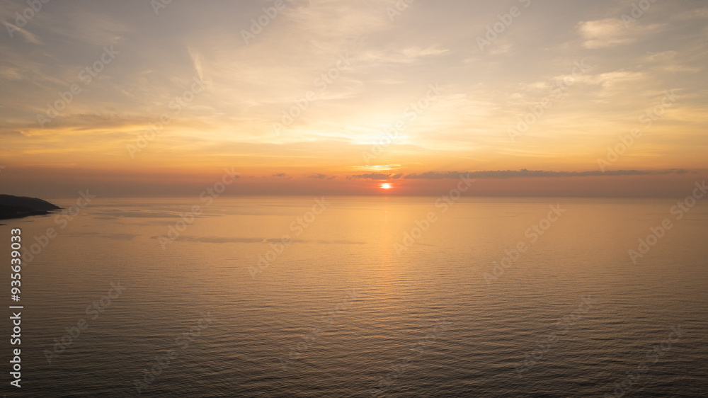 湖陵の海と夕日 湖陵の海と夕日