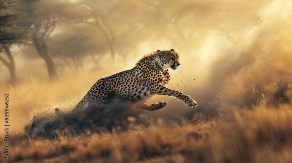 Obraz premium Cheetah in Motion