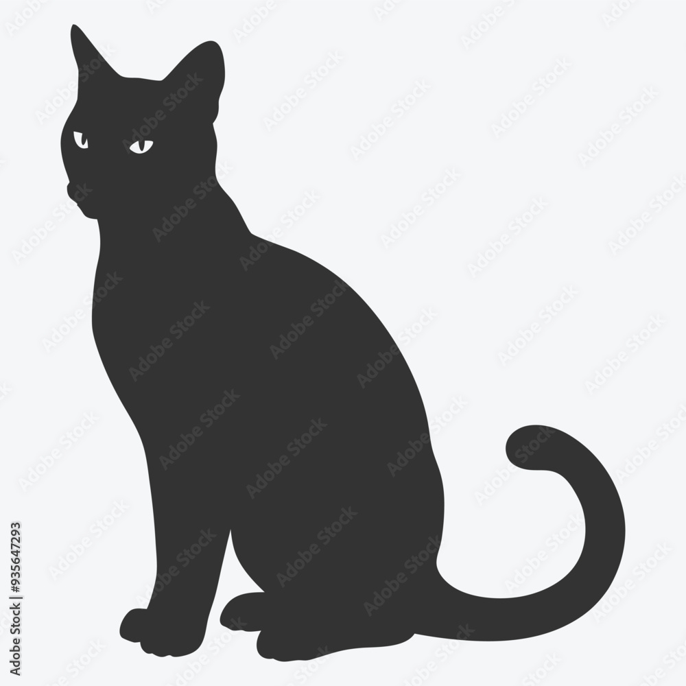 Stunning Cat Silhouette Vector Art, Perfect for Your Design Projects Stunning Cat Silhouette Vector Art, Perfect for Your Design Projects