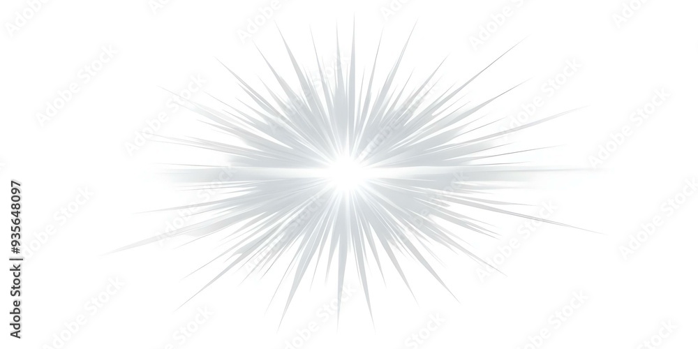 A bright white explosion isolated on a white background A bright white explosion isolated on a white background