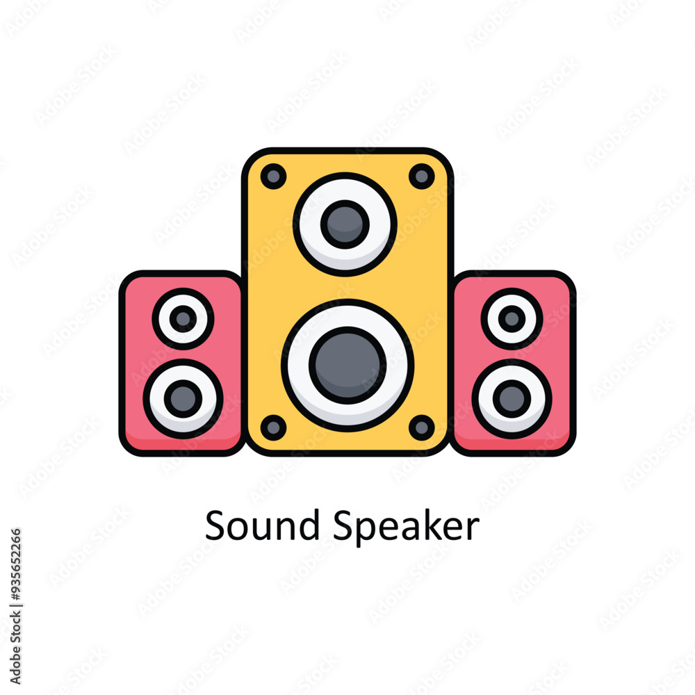 Sound Speaker vector filled outline icon design illustration ,music equipment symbol on white background ,EPS 10 file Sound Speaker vector filled outline icon design illustration ,music equipment symbol on white background ,EPS 10 file