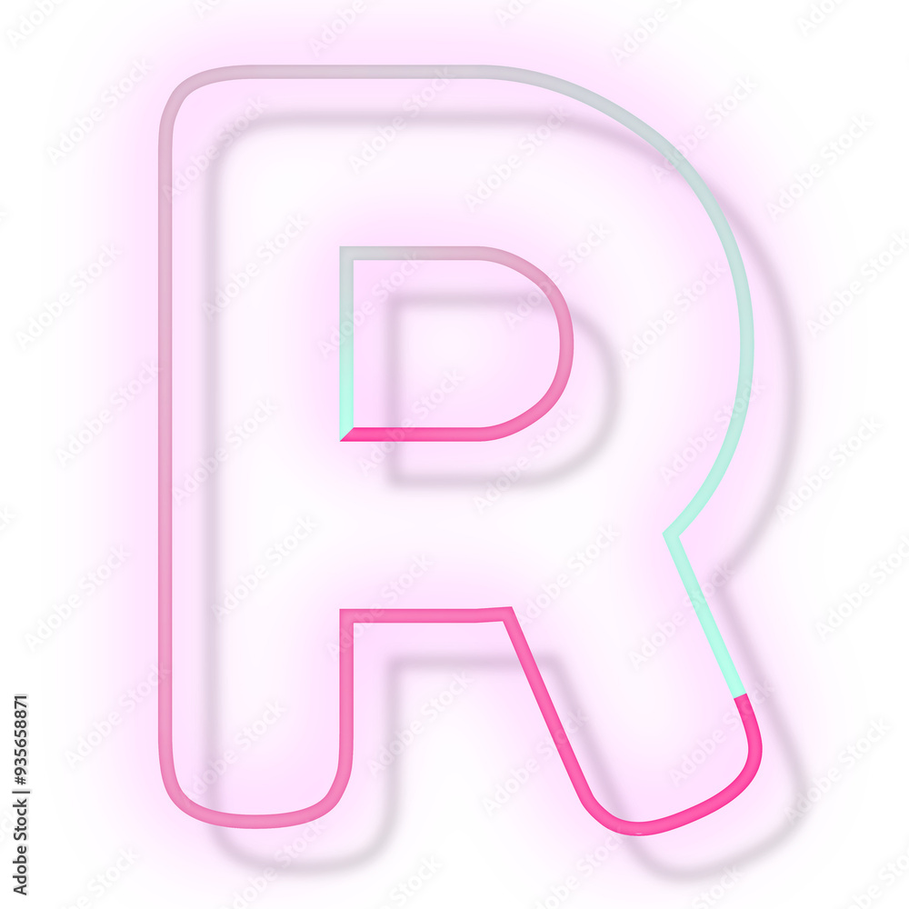 Letter R png pink neon font typography Letter R png pink neon font typography