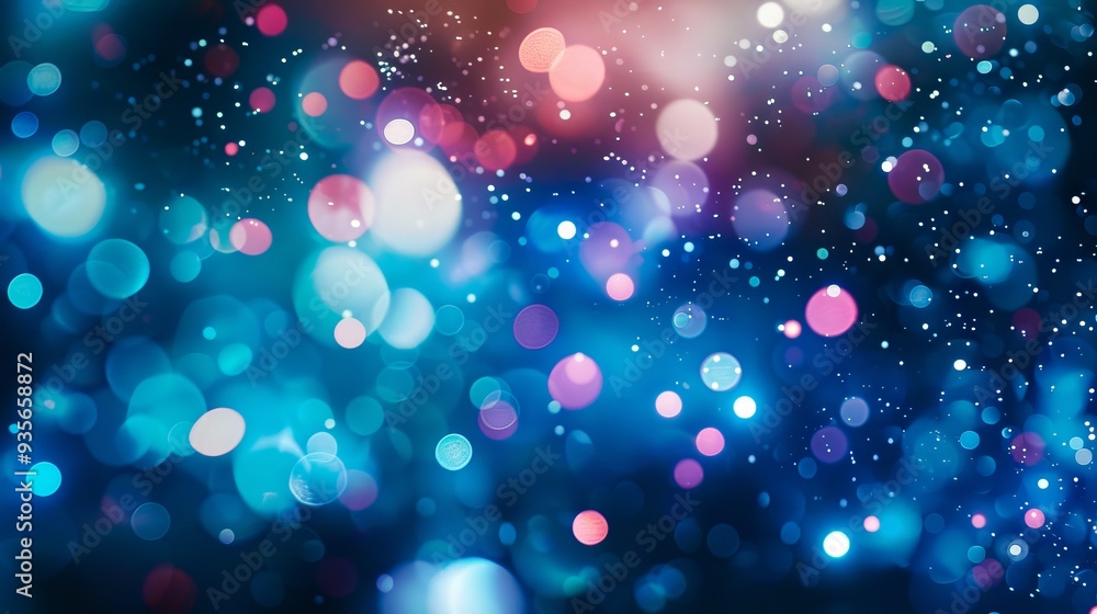 A blue and pink bokeh background with lots of lights A blue and pink bokeh background with lots of lights
