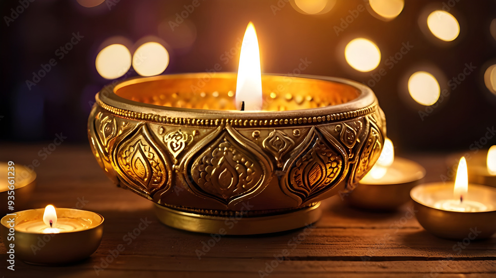Diwali lamp element. Diwali Celebration Lighting a Sparkler Alongside Traditional Diya Oil Lamp. Diwali lamp element. Diwali Celebration Lighting a Sparkler Alongside Traditional Diya Oil Lamp.