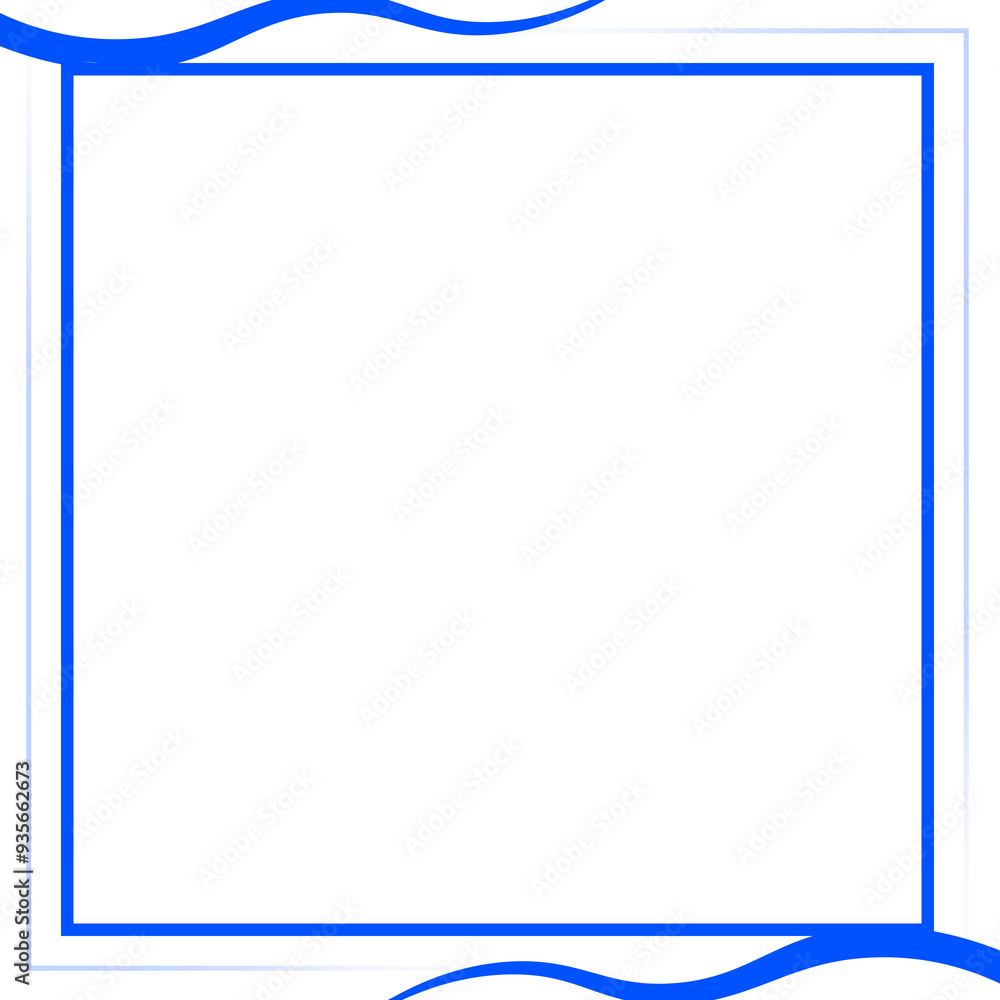 blue square line frame and curve line corner blue square line frame and curve line corner