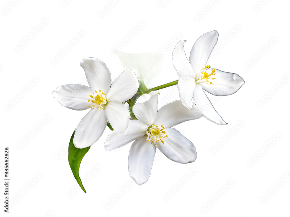 jasmine flower isolated on transparent background
