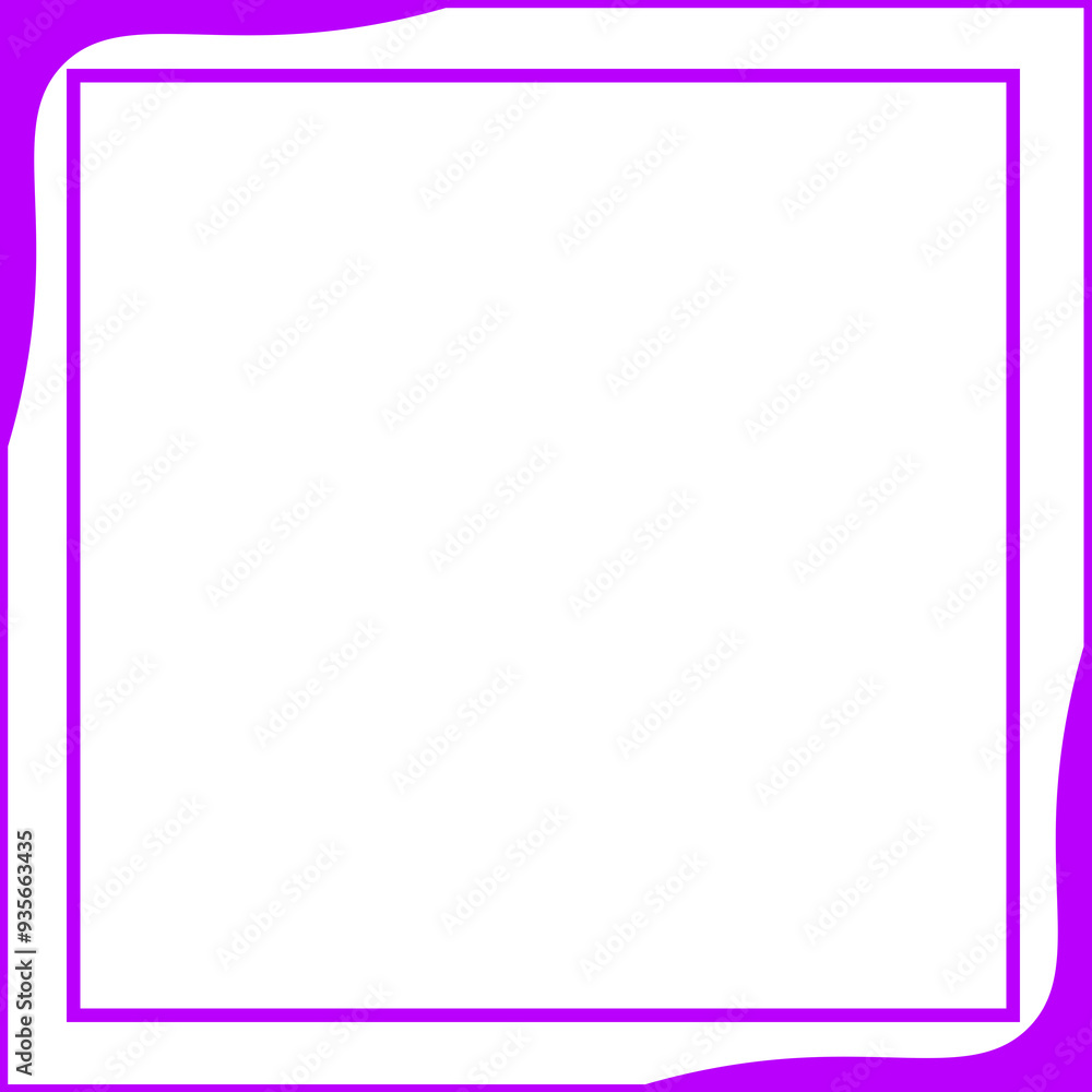 purple square line frame and curve in corner purple square line frame and curve in corner