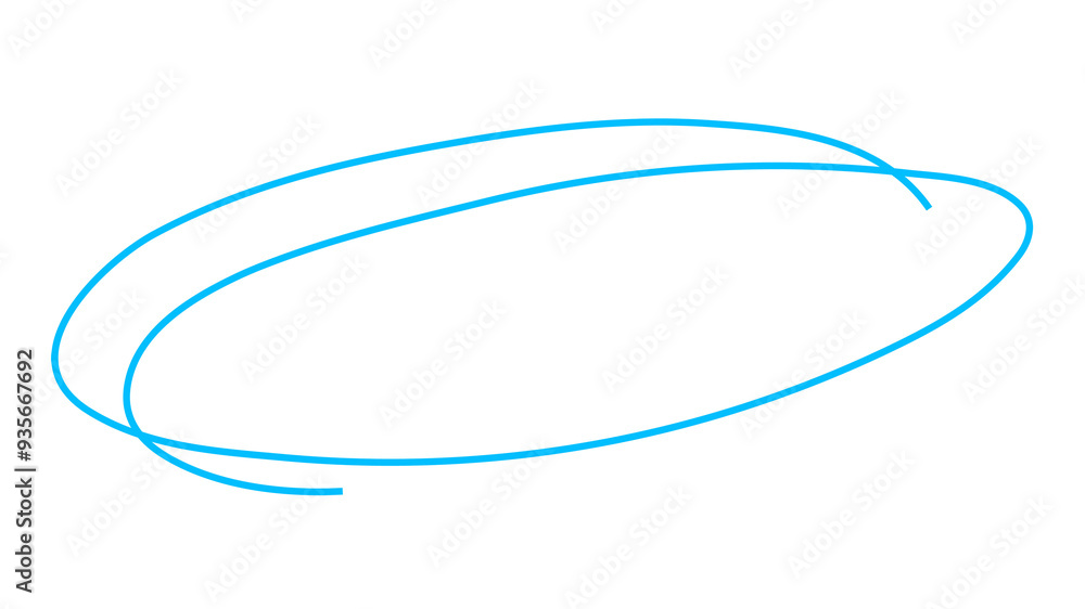 Blue circle png sticker, aesthetic doodle design Blue circle png sticker, aesthetic doodle design