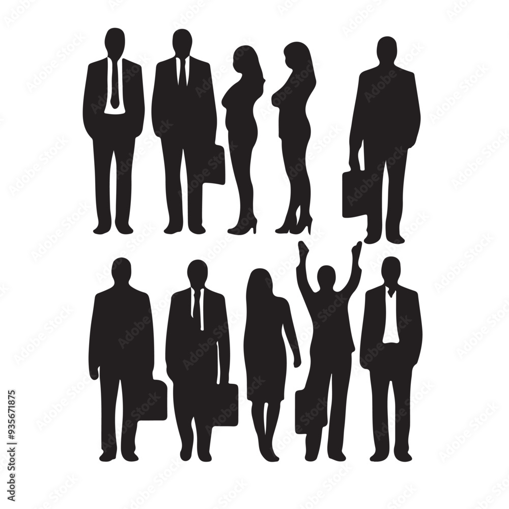 business people silhouettes business people silhouettes