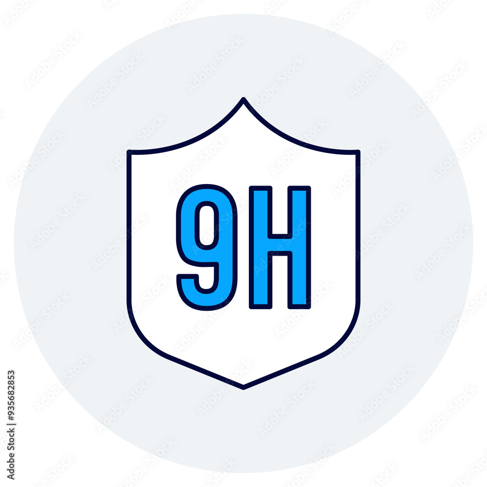 9H Durability Icon Design. Represents High Hardness, 9H Hardness, Extreme Durability, Scratch Resistance. Transparent PNG. 9H Durability Icon Design. Represents High Hardness, 9H Hardness, Extreme Durability, Scratch Resistance. Transparent PNG.
