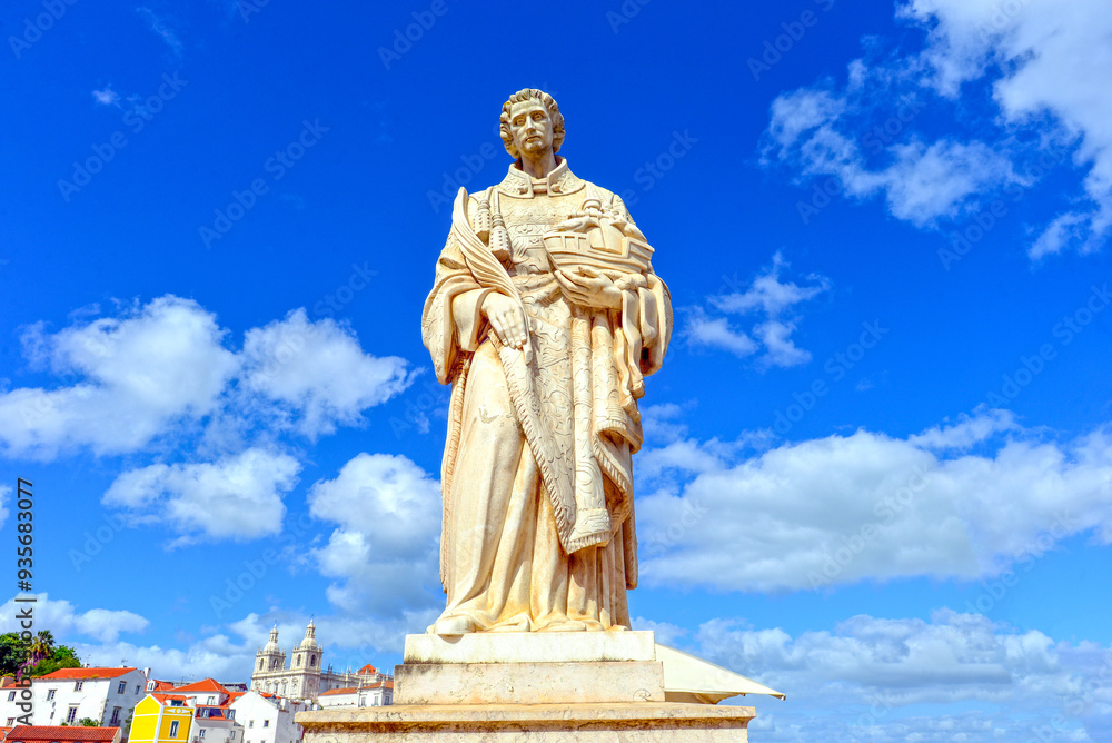 Fototapeta premium Estátua de Sao Vicente, Hl. Vinzenz – Patron von Lissabon