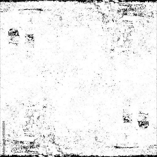 Distress overlay texture. Old worn overlay distressed background.Abstract surface dust and rough dirty wall background concept.Black and white rag vector illustration