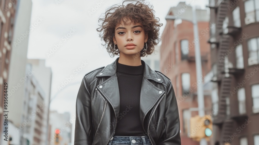 Embrace Autumn Vibes with a Trendy Leather Jacket: Fashion Forward Street Style in the Cityscape Embrace Autumn Vibes with a Trendy Leather Jacket: Fashion Forward Street Style in the Cityscape