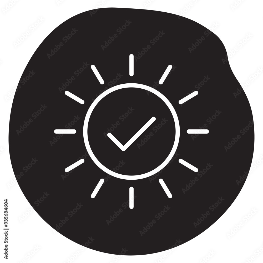 UV Stabilized Icon Design. Represents UV Protection, Sun Protection, UV Resistant, UV Stabilization. Vector icon. UV Stabilized Icon Design. Represents UV Protection, Sun Protection, UV Resistant, UV Stabilization. Vector icon.