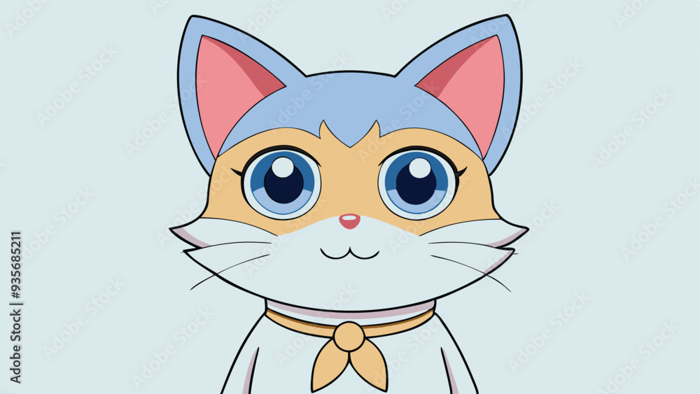 Obraz premium cat cartoon vector illustration graphic design