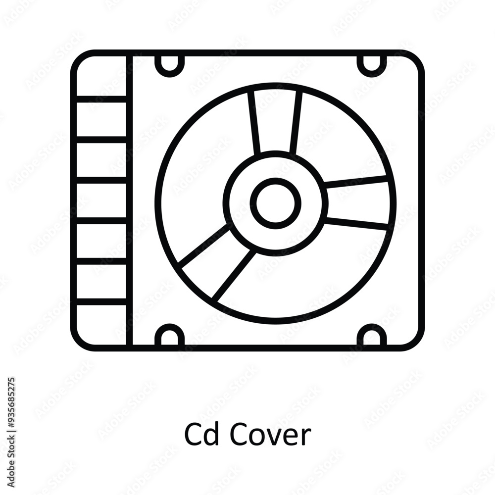 Cd Cover vector outline icon design illustration ,music equipment symbol on white background ,EPS 10 file Cd Cover vector outline icon design illustration ,music equipment symbol on white background ,EPS 10 file