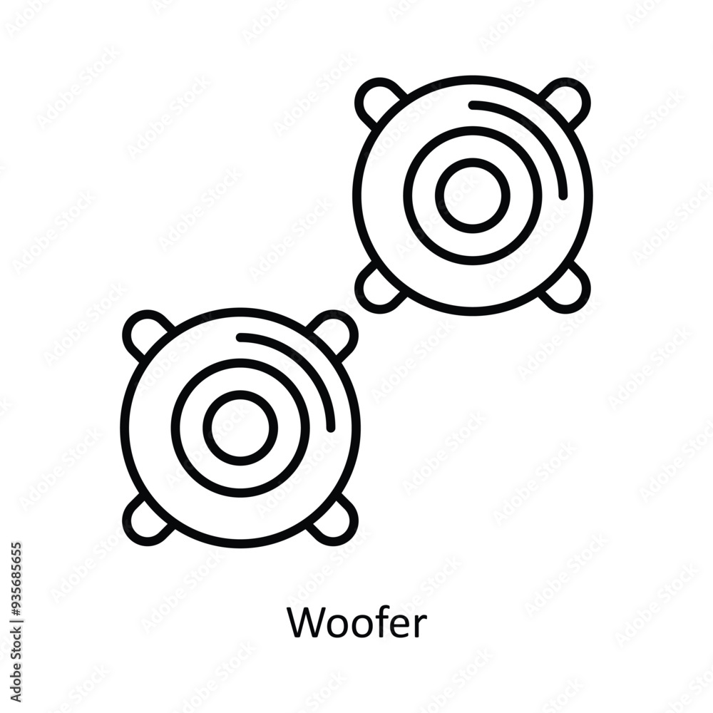 Woofer vector outline icon design illustration ,music equipment symbol on white background ,EPS 10 file Woofer vector outline icon design illustration ,music equipment symbol on white background ,EPS 10 file