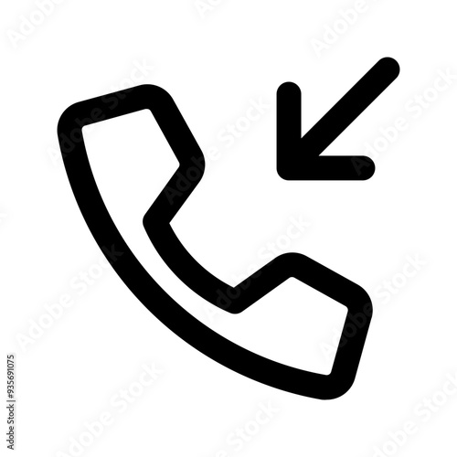 incoming call glyph icon