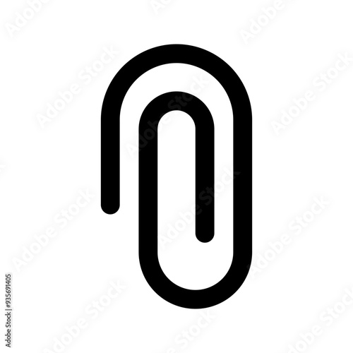 paper clip glyph icon