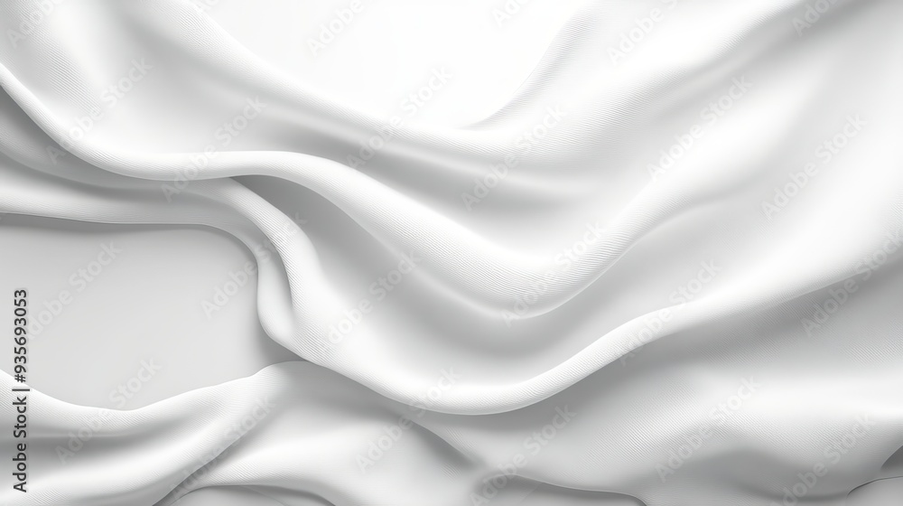 A white fabric with a pattern that is not visible A white fabric with a pattern that is not visible